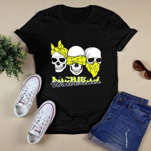 Michigan Wolverines 3 Skulls Bandana T-Shirt