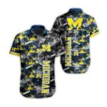 Michigan Wolverines Beach Pattern Summer Hawaiian Shirt