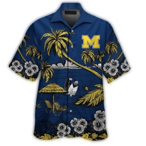 Michigan Wolverines Beach Tropical Hawaiian Shirt
