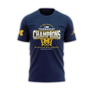 Michigan Wolverines Big Ten Tournament Champions 2025 All Over Print T Shirt