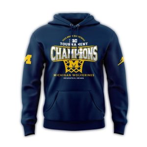 Michigan Wolverines Blue 84 2025 Big Ten Mens Basketball Conference Tournament Champions All Over Print Hoodie