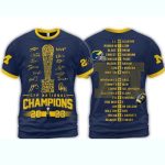 Michigan Wolverines Cfp National Champions 2023 All Over Print T Shirt