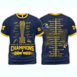 Michigan Wolverines Cfp National Champions 2023 All Over Print T Shirt