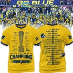 Michigan Wolverines Cfp National Champions 2023 Yellow All Over Print T Shirt