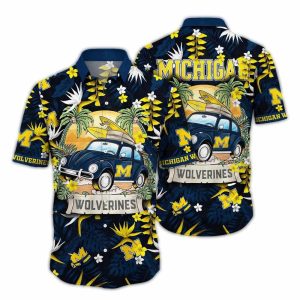 Michigan Wolverines Camping Summer Vacation Hawaiian Shirt