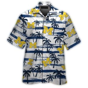 Michigan Wolverines Coconut Island Tropical Hawaiian Shirt