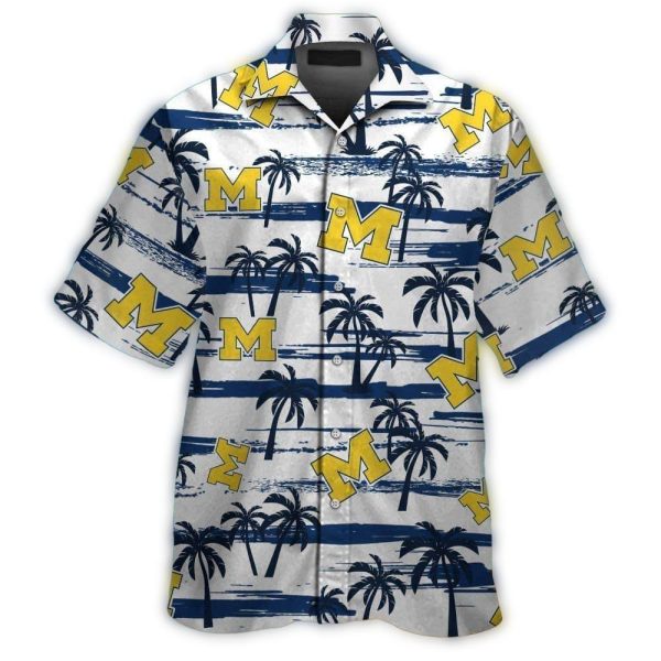 Michigan Wolverines Coconut Island Tropical Hawaiian Shirt 1
