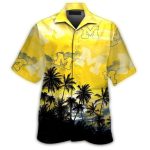 Michigan Wolverines Coconut Sunset Tropical Hawaiian Shirt