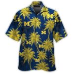Michigan Wolverines Coconut Vintage Tropical Hawaiian Shirt