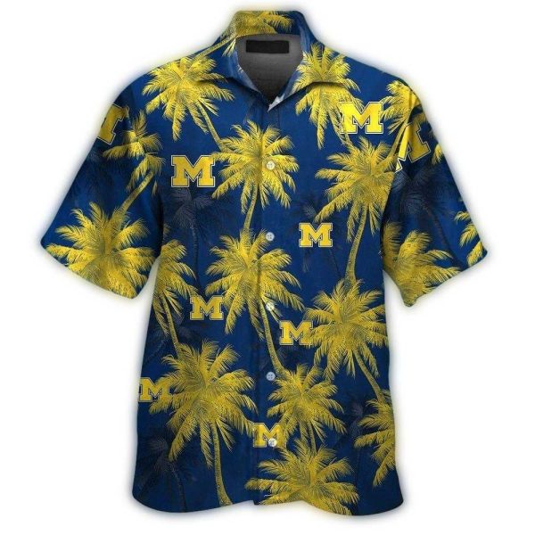 Michigan Wolverines Coconut Vintage Tropical Hawaiian Shirt 1