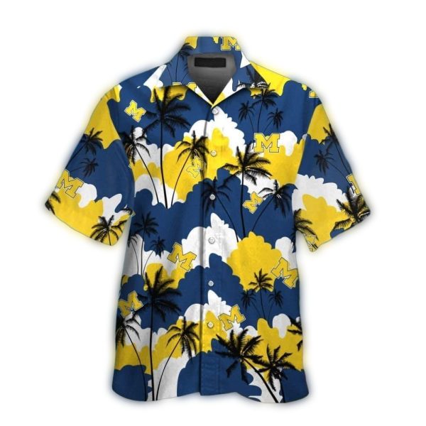 Michigan Wolverines Coconut and Clound Tropical Hawaiian Shirt 1