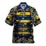 Michigan Wolverines Family Football Floral Hawaiian Shirt
