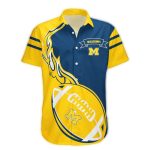 Michigan Wolverines Fireball Hawaiian Shirt