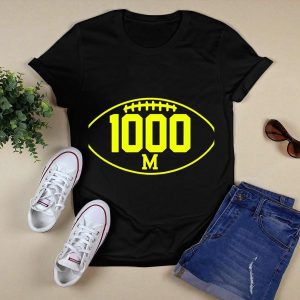 Michigan Wolverines Football 1000 Wins Milestone Achievement T-Shirt