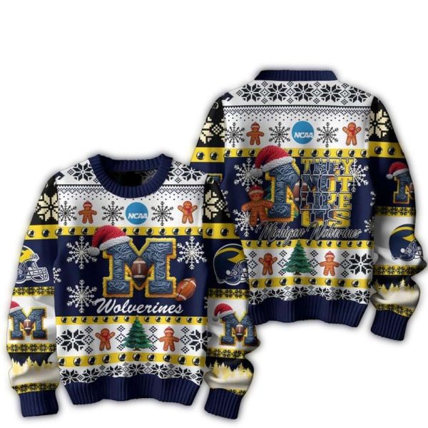 Michigan Wolverines Football They Not Like Us Christmas Ugly Sweater 1
