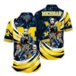 Michigan Wolverines Freddy Krueger Jason Voorhees Chucky Hawaiian Shirt