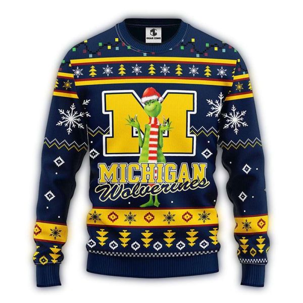 Michigan-Wolverines-Funny-Grinch-Christmas-Ugly-Sweater-1 Michigan Wolverines Funny Grinch Christmas Ugly Sweater 1