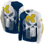 Michigan Wolverines Graphic Punisher All Over Print Sweatshirt