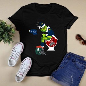 Michigan Wolverines Grinch Sitting On Ohio State Buckeyes Toile