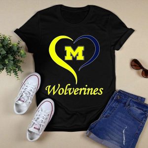 Michigan Wolverines Heart M T-Shirt