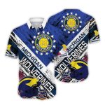 Michigan Wolverines Helmet Grunge Hawaiian Shirt
