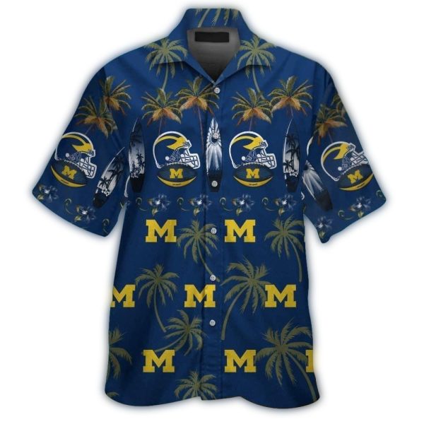 Michigan-Wolverines-Helmet-Surf-Coconut-Pattern-Hawaiian-Shirt-1 Michigan Wolverines Helmet Surf Coconut Pattern Hawaiian Shirt 1