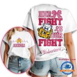 Michigan Wolverines Her Fight Is Our Fight Vintage All Over Print T Shirt