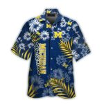 Michigan Wolverines In My Heart Floral Hawaiian Shirt