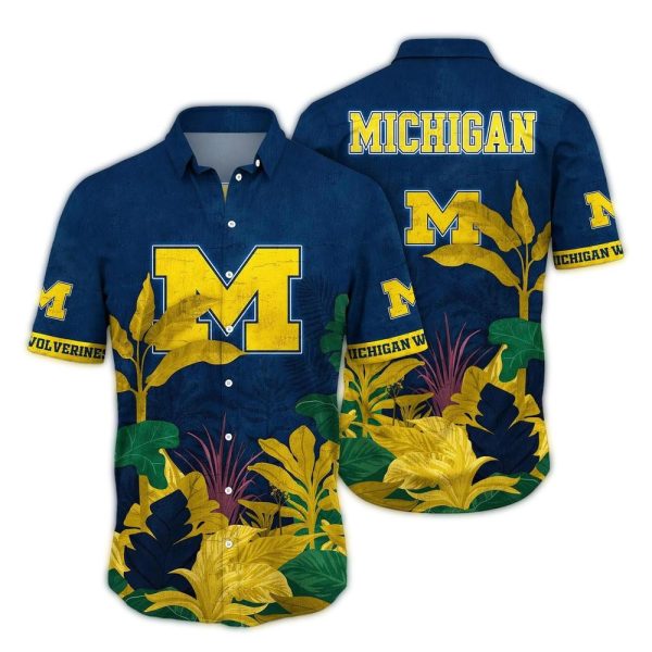 Michigan-Wolverines-Landscape-Vintage-Hawaiian-Shirt-1 Michigan Wolverines Landscape Vintage Hawaiian Shirt 1