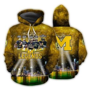 Michigan Wolverines Legends Team Signature All Over Print Hoodie