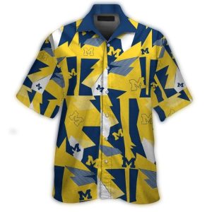 Michigan Wolverines Logo Vintage Hawaiian Shirt