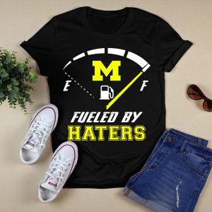 Michigan Wolverines M Fueled By Haters Fuel Gauge T-Shirt
