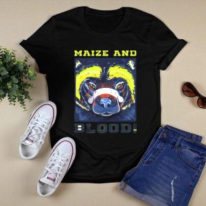 Michigan Wolverines Maize And Blood Wolverine Face T-Shirt