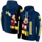 Michigan Wolverines Mickey Mouse All Over Print Hoodie