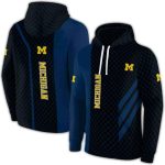 Michigan Wolverines Monogram Pattern All Over Print Hoodie