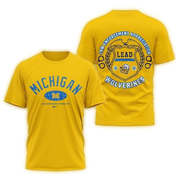 Michigan Wolverines NCAA Law Appreciation Month Unisex 3D Shirt 1