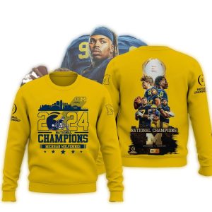 Michigan Wolverines National Champions 2024 All Over Print Sweatshirt
