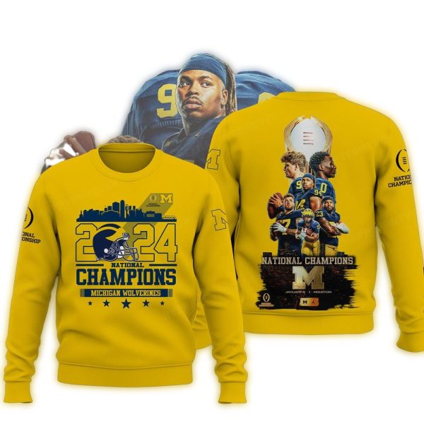 Michigan Wolverines National Champions 2024 AOP Sweatshirt 1