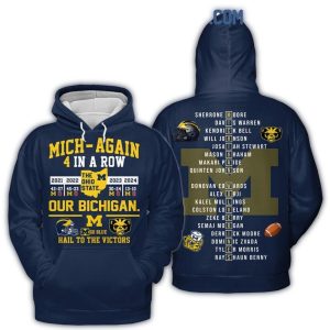 Michigan Wolverines Our Michigan Hail To The Victor Go Blue 2024 All Over Print Hoodie