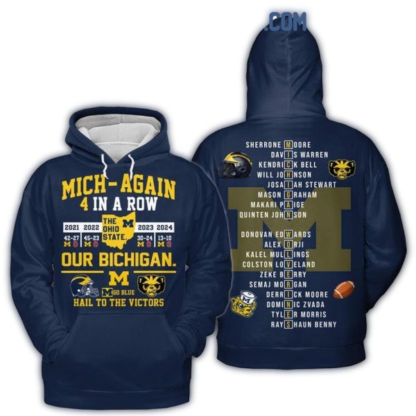 Michigan Wolverines Our Michigan Hail To The Victor Go Blue 2024 AOP Hoodie 1