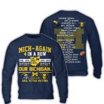 Michigan Wolverines Our Michigan Hail To The Victor Go Blue 2024 All Over Print Sweatshirt