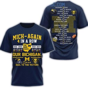 Michigan Wolverines Our Michigan Hail To The Victor Go Blue 2024 All Over Print T Shirt