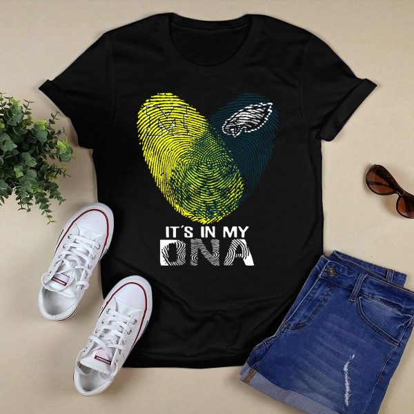 Michigan Wolverines Philadelphia Eagles Its In My Dna T Shirt Black 1