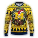 Michigan Wolverines Santa Hat Ugly Sweater