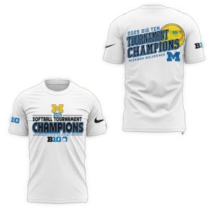 Wolverines Softball 2025 Big Ten Tournament Champions All Over Print T Shirt