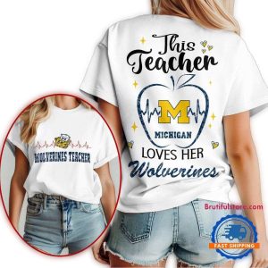 Michigan Wolverines Teacher Appreciation Month Vintage All Over Print T Shirt