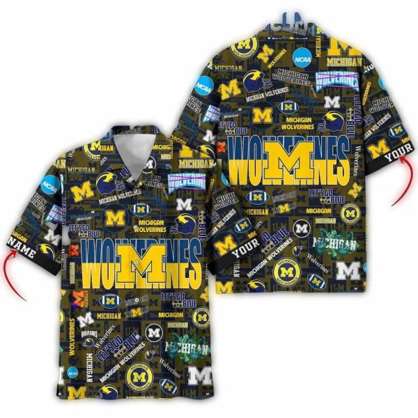 Michigan Wolverines Team Solgan True Fan Spirit Personalized Hawaiian Shirts 1