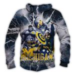 Michigan Wolverines With Avengers All Over Print Hoodie