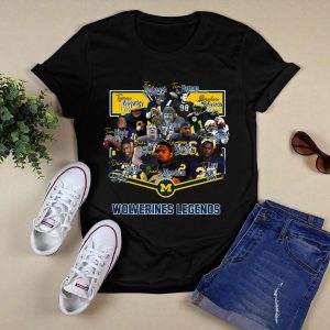Michigan Wolverines Legends Players Signatures T-Shirt