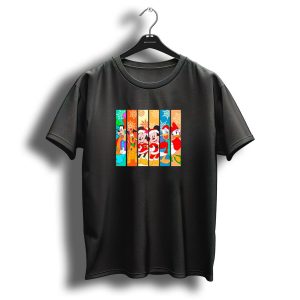 Mickey And Friends Christmas Santa Snowflakes Festive Vibe T Shirt